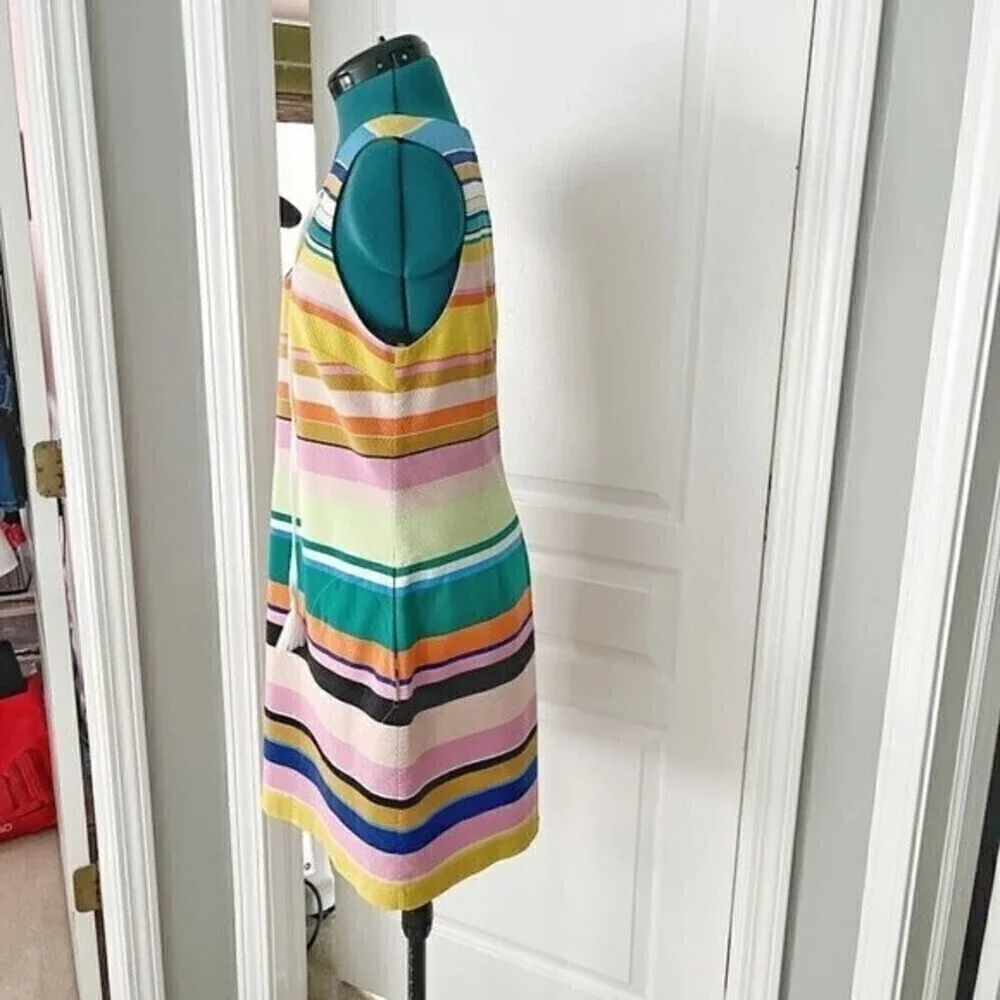 Tracy Reese x Anthropologie Coastal Casual Stripe Sleeveless Shift Dress XKNL17 - Picture 9 of 13